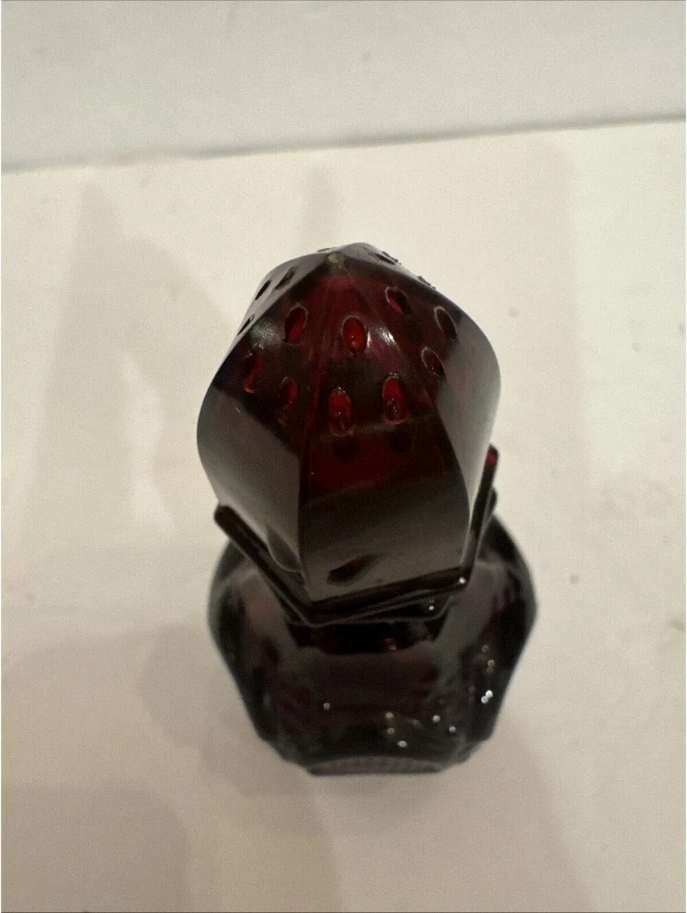 Vintage Avon Cape Cod Ruby Red Salt Shaker 4 1/2” Collectible Kitchen